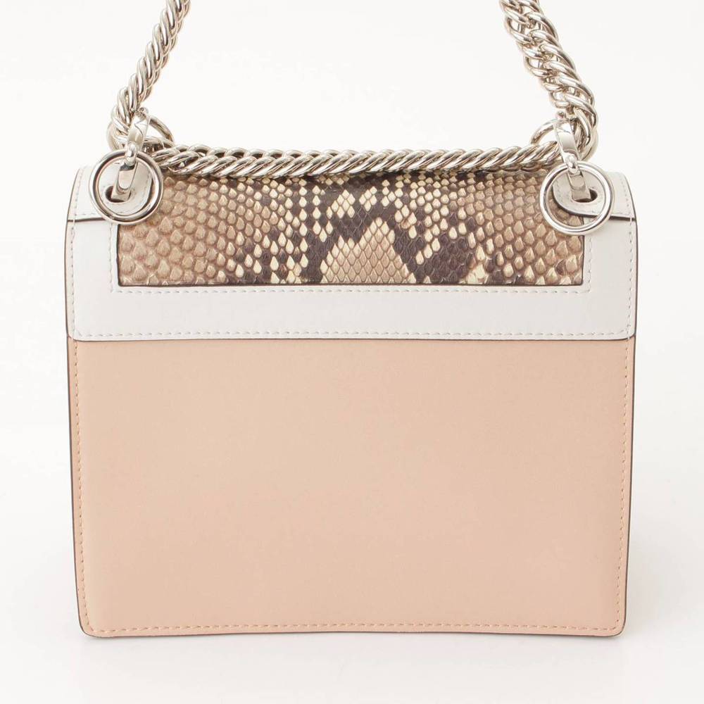 Fendi White Bag Canai Pink Shoulder Python Mini X - image 4